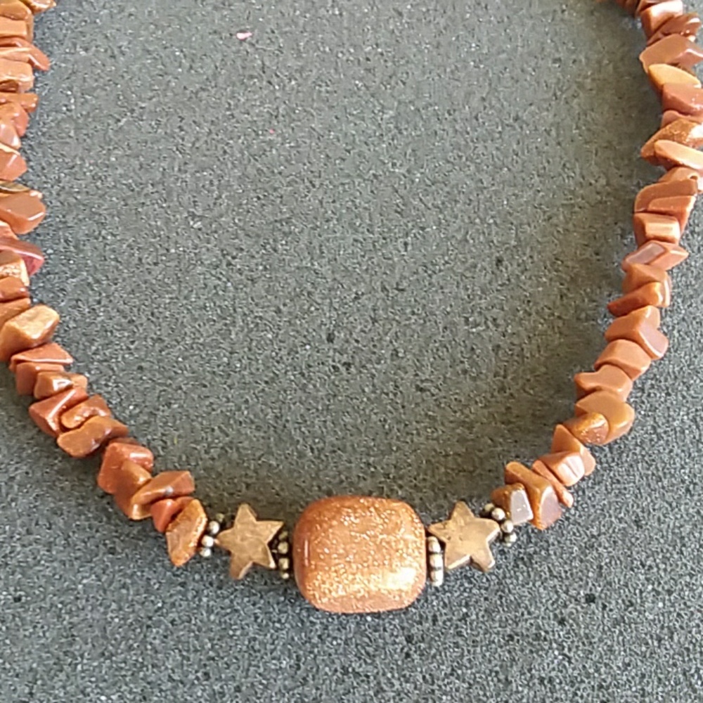 Goldstone necklace